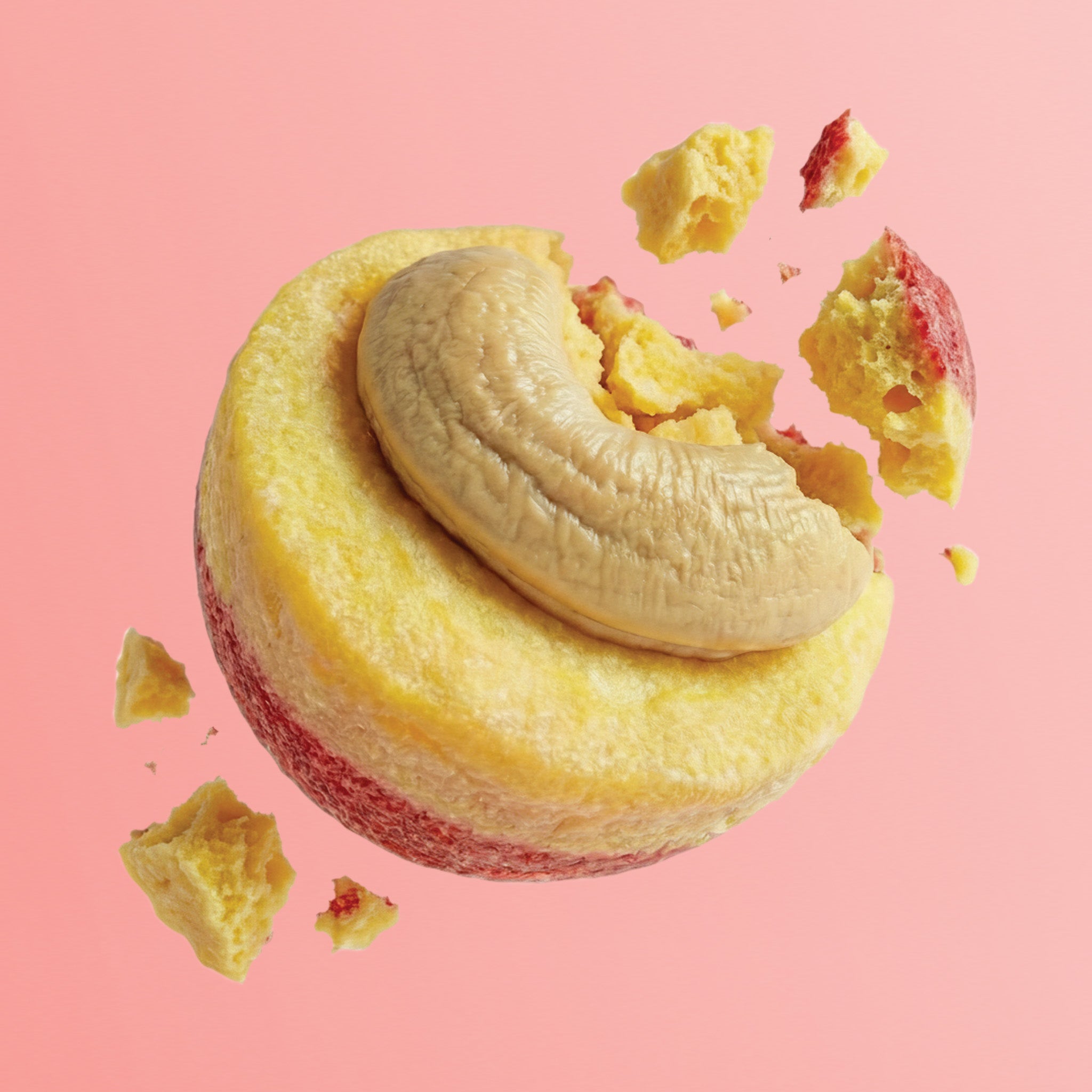 Neue Buah Trios Erdbeere, Mango & Cashew – Trio Nahaufnahme mit Crunch