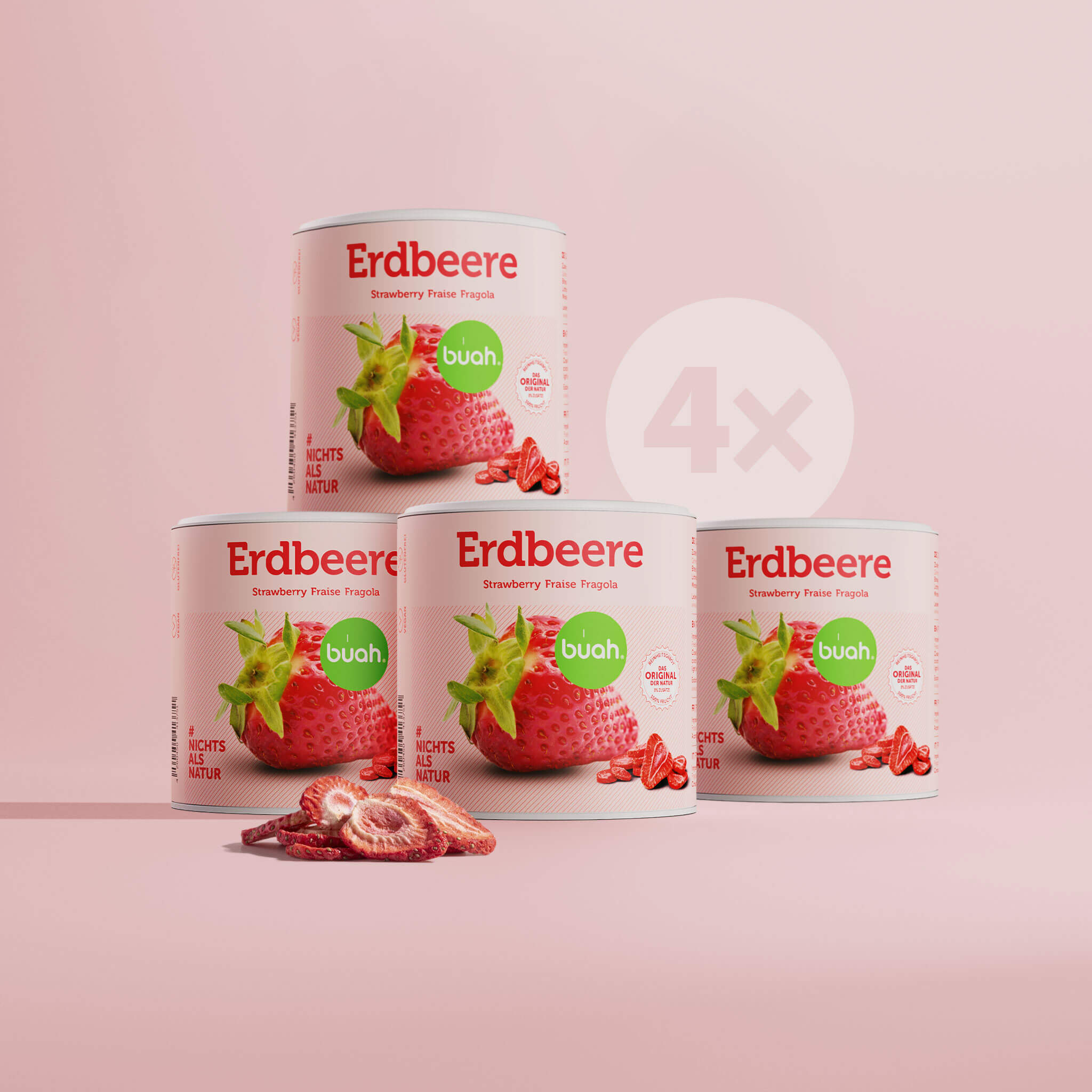 Gevriesdroogde aardbeien maxi verpakking