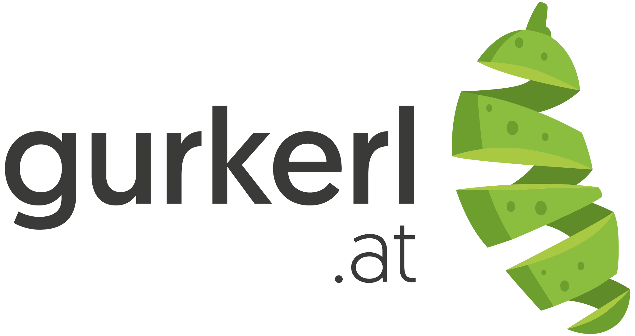 buah im Handel, Logo des Handelspartners Gurkerl aus Österreich mit dem Logo einer gruenen Gurke am rechten Bildrand. 