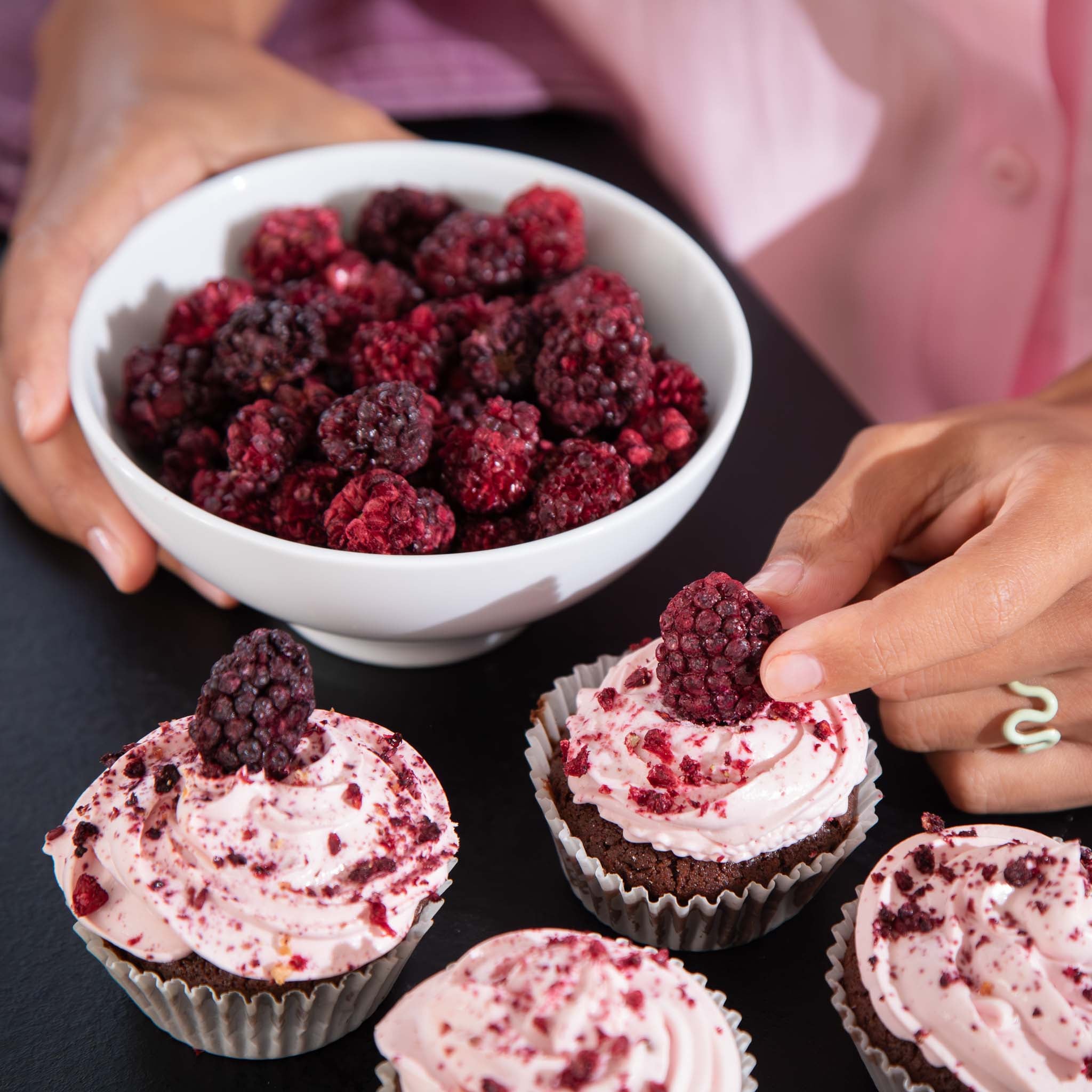 Gevriesdroogde bramen